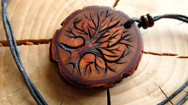 the wooden amulet for good luck